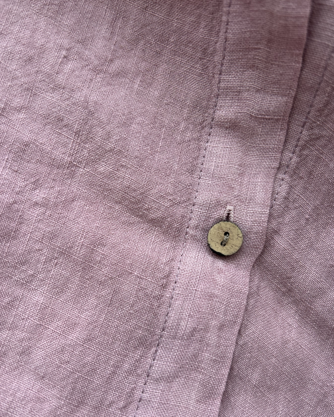 Unique Extra-Oversized 100% Linen Oversized Shirt Blouse | Button-Down Longline Top with Pockets | Dusty Pink & Mustard